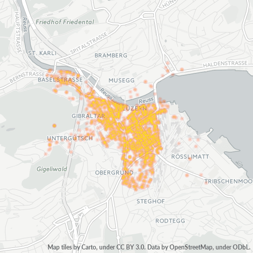 Carte de chaleur pour code postal 6003