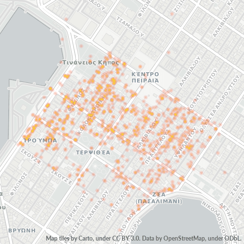 185 35 Χάρτης θερμότητας πυκνότητας επιχείρησης