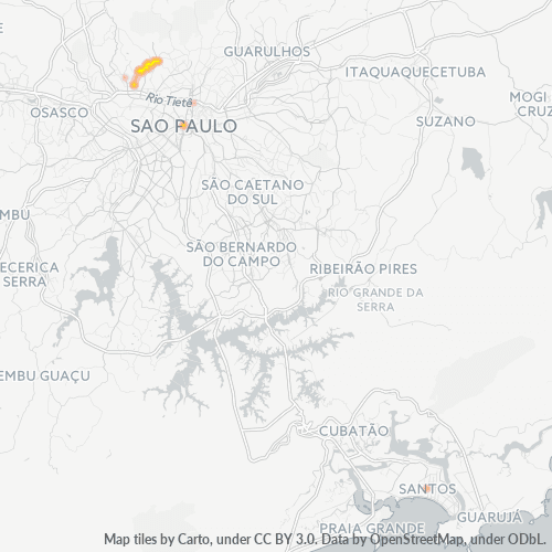 02739-000 Mapa de calor de densidad empresarial
