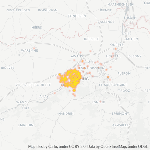 Heatmap voor postcode 4400