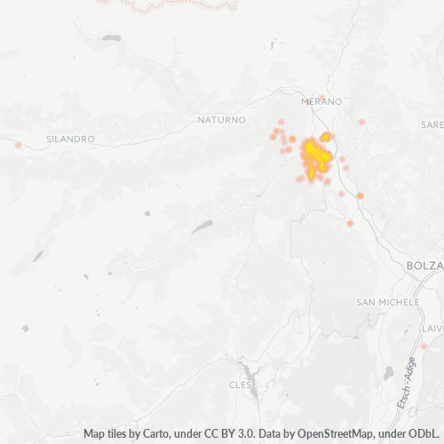 Mappa di calore per cap 39011