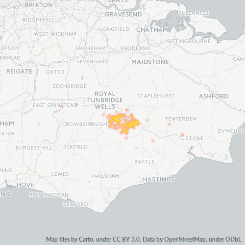 TN5 Business Density Heatmap