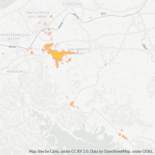 Mappa di calore per cap 56024