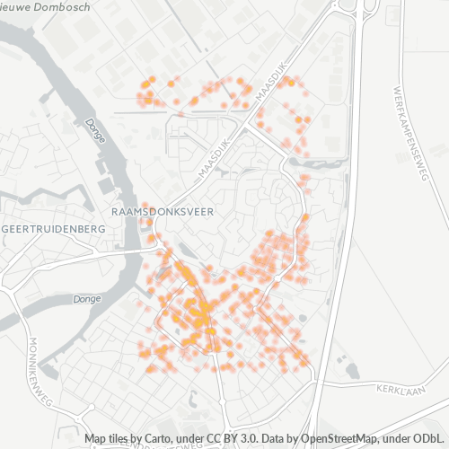 Heatmap voor postcode 4941