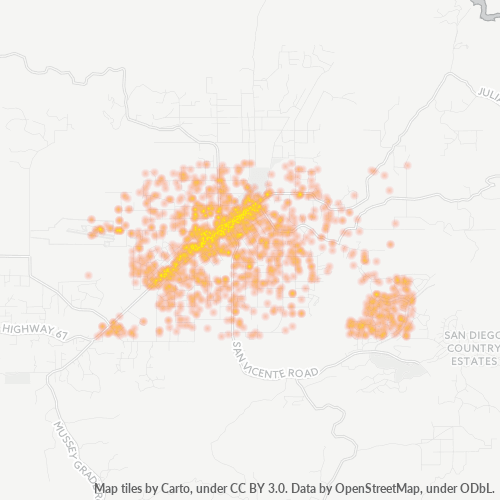 92065 Business Density Heatmap