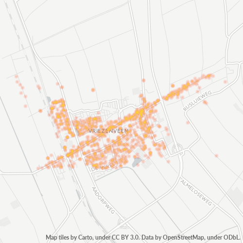 7671 Heatmap Bedrijfsdichtheid
