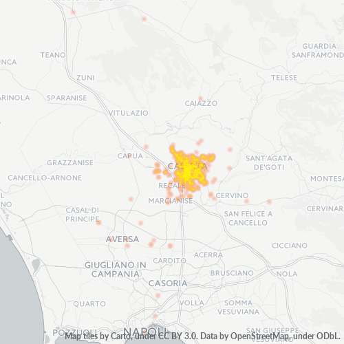 81100 Mappa di concentrazione per la densità di aziende