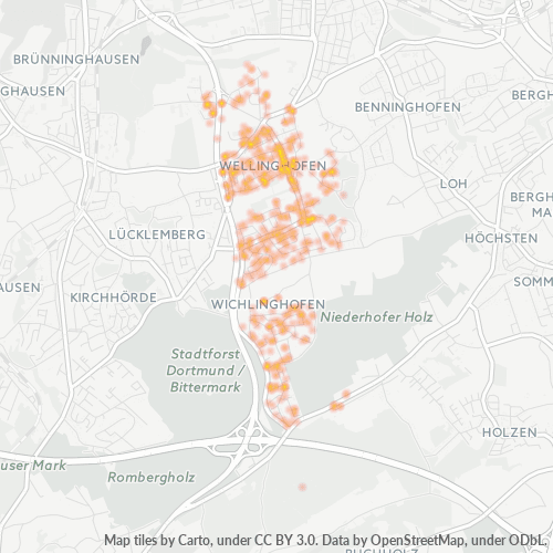Heatmap für plz 44265