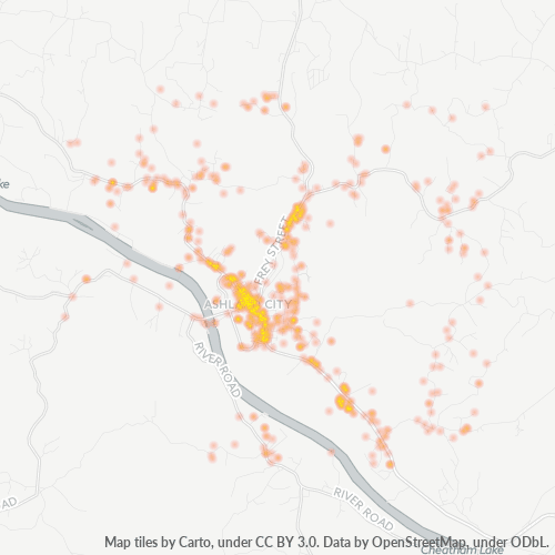 37015 Business Density Heatmap