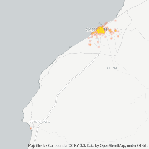 24010 Mapa de calor de densidad empresarial