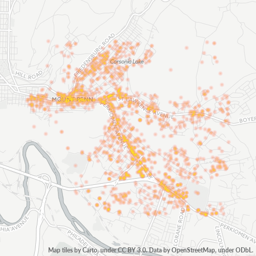 19606 Business Density Heatmap