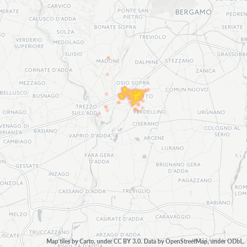 24046 Mappa di concentrazione per la densità di aziende