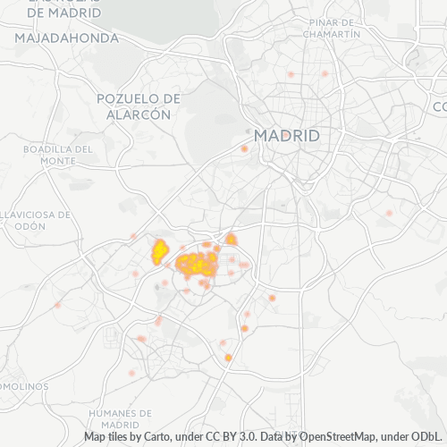 28918 Mapa de calor de densidad empresarial