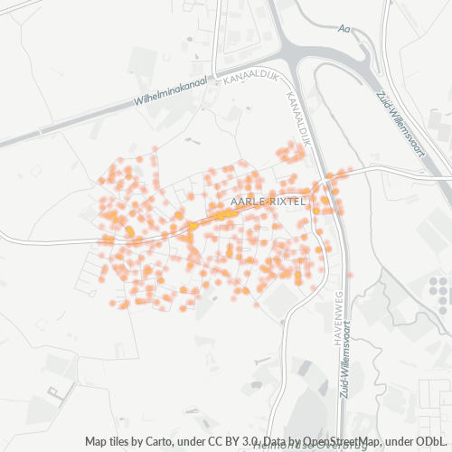 Heatmap voor postcode 5735