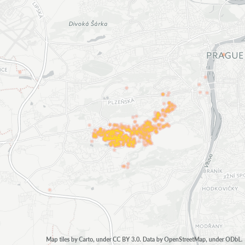 158 00 Mapa hustoty obchodu