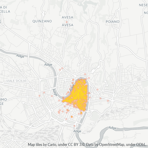 Mappa di calore per cap 37121