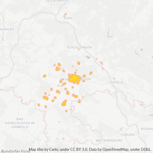 Heatmap für plz 98646