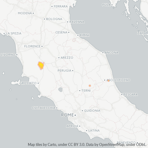Mappa di calore per cap 53018
