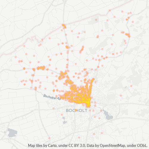 Heatmap für plz 46399