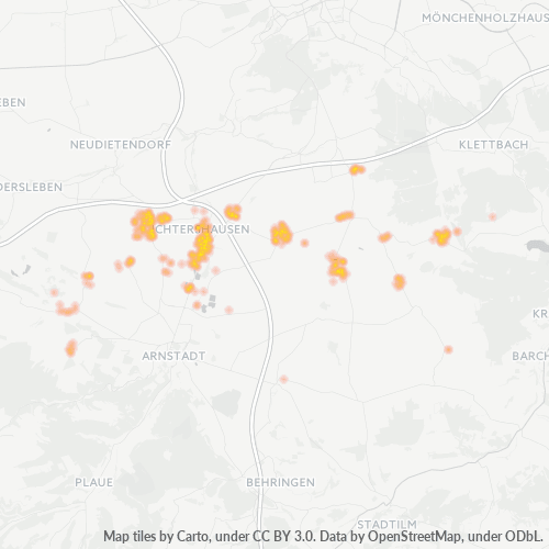 Heatmap für plz 99334