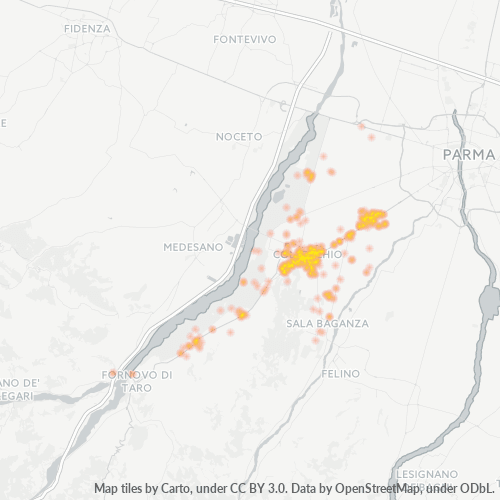 Mappa di calore per cap 43044