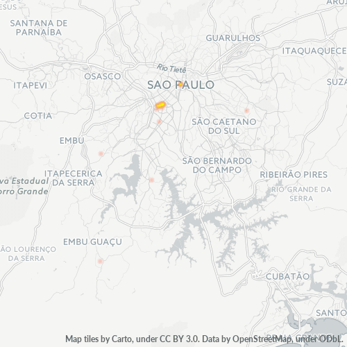 04534-000 Mapa de calor de densidad empresarial