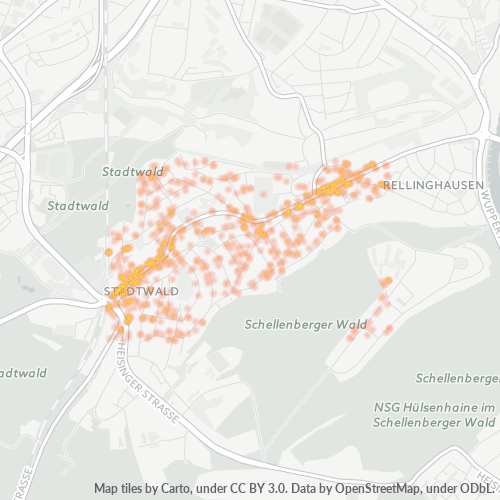 Heatmap für plz 45134