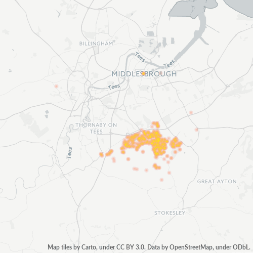 TS8 Business Density Heatmap