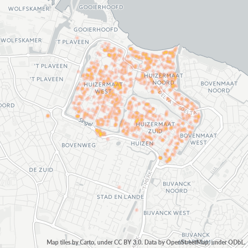 Heatmap voor postcode 1273