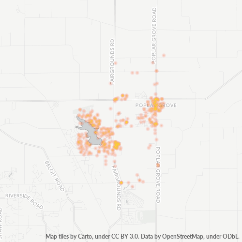 61065 Business Density Heatmap