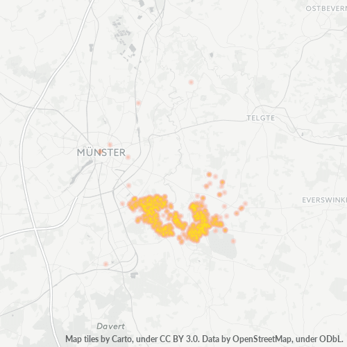 48167 Standortdichte-Heatmap