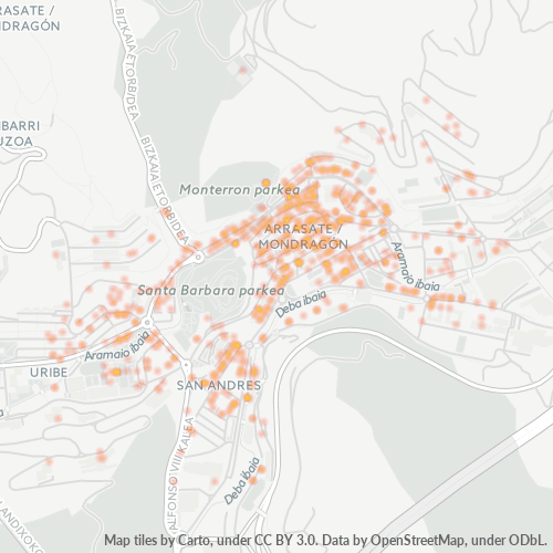 20500 Mapa de densitat de negocis 20500 Mapa de densitat de negocis