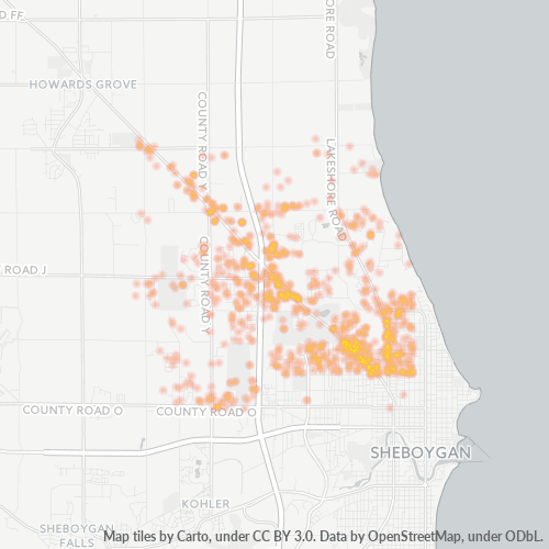 53083 Business Density Heatmap