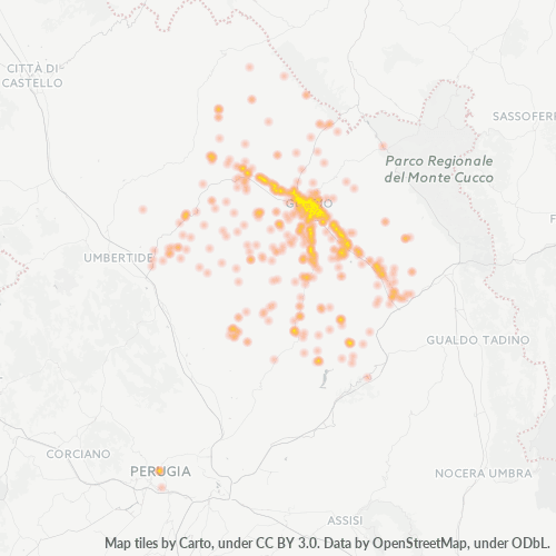 Mappa di calore per cap 06024