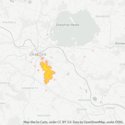 Heatmap für plz 01219