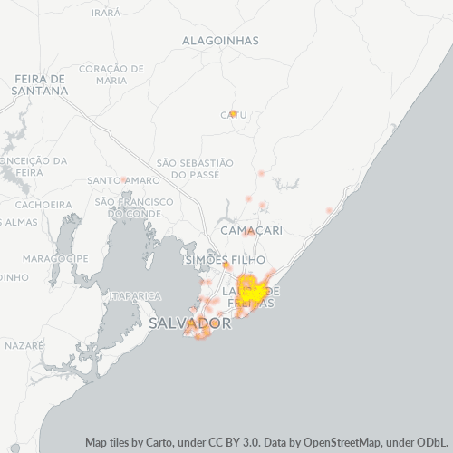 42700-000 Mapa de calor de densidad empresarial