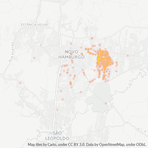 93542-000 Mapa de calor de densidad empresarial