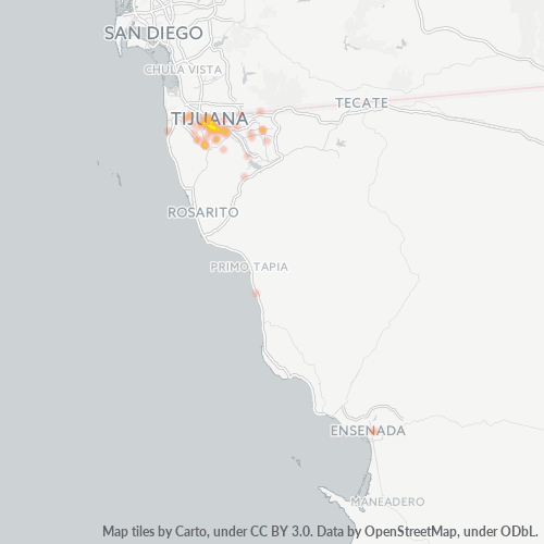22014 Mapa de calor de densidad empresarial