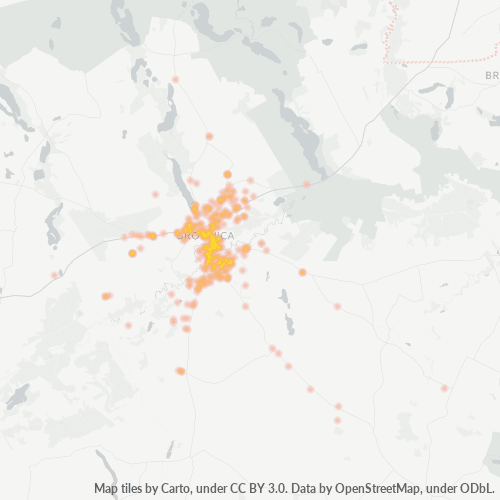 87-300 Mapa intensywności działalności gospodarczej