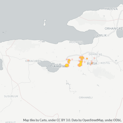 posta kodu 16159 için yoğunluk haritası