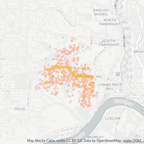 45205 Business Density Heatmap