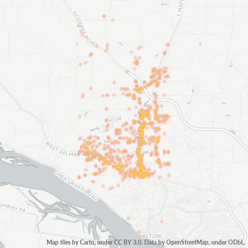 62035 Business Density Heatmap