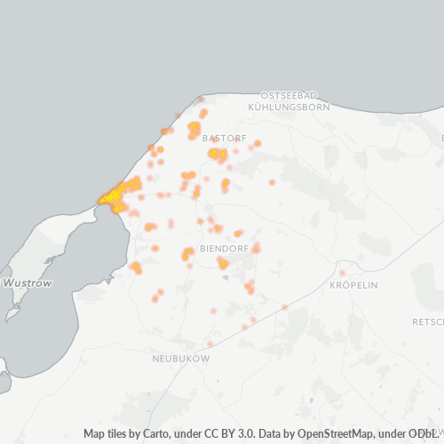 Heatmap für plz 18230