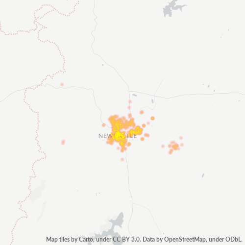 2940 Hittekaart vir Besigheidsdigtheid