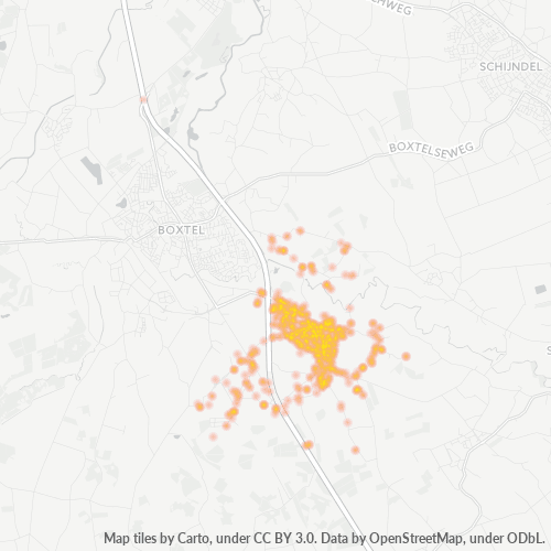 Heatmap voor postcode 5298