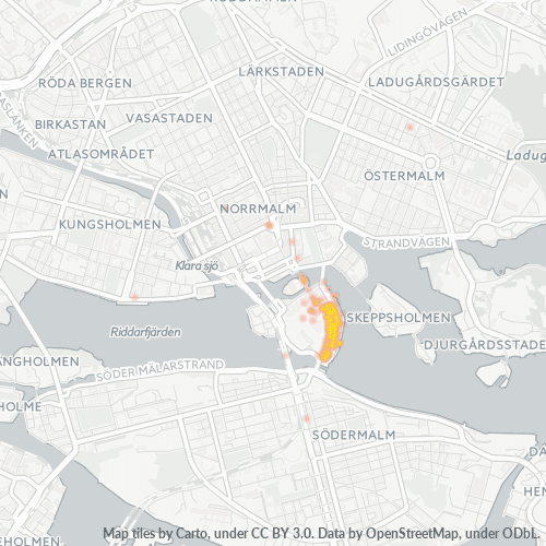 Värmekarta för postnummer 111 30