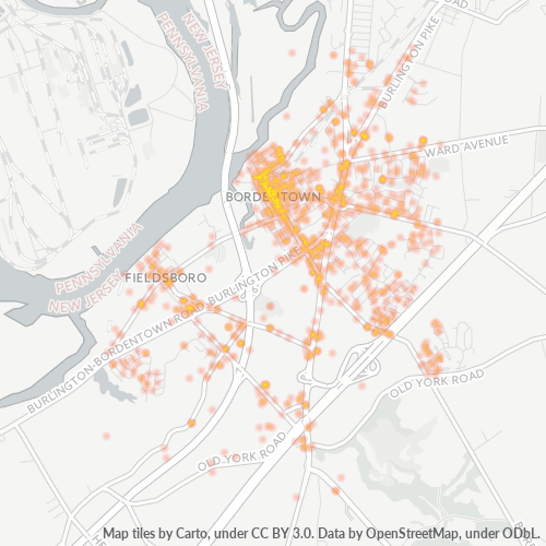 08505 Business Density Heatmap