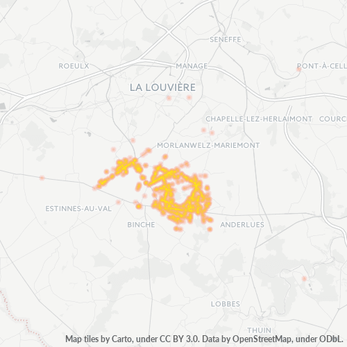 Heatmap voor postcode 7134