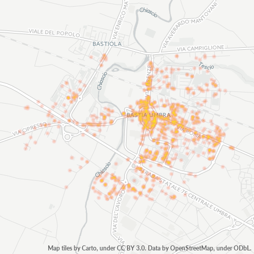 Mappa di calore per cap 06083