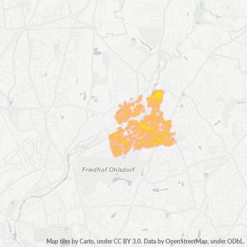 22391 Standortdichte-Heatmap